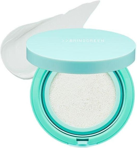 BRING GREEN Tea Tree Cica Tone-Up Sun Cushion SPF 50+, 15g, Weiß - Bild 1