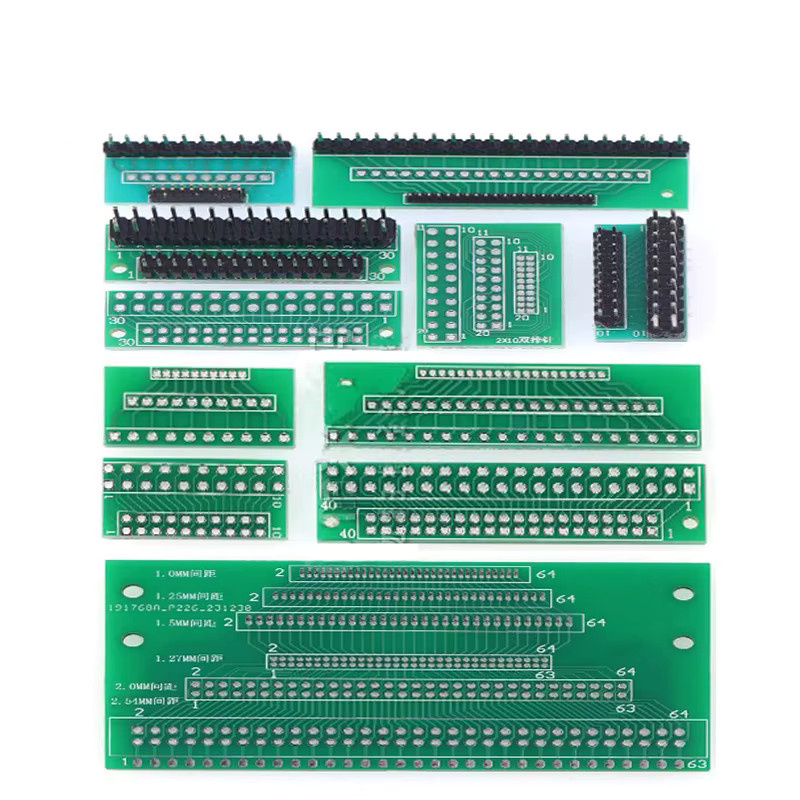 ChengHaoRan PCB Testboard Konverter in Grün mit verschiedenen Rastermaßen für 1, 2 oder 3 Reihen - Bild 2