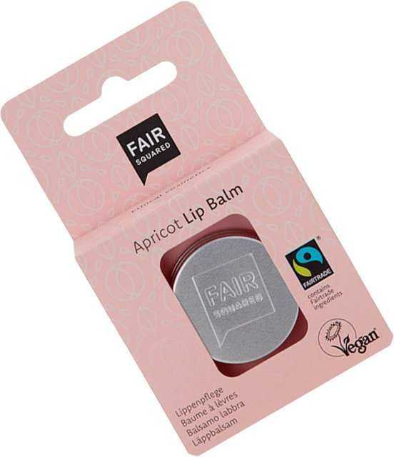 Fair Squared Lip Balm Apricot, 12 g, mit Aprikosenkernöl, Mandelöl, Sheabutter - Bild 1