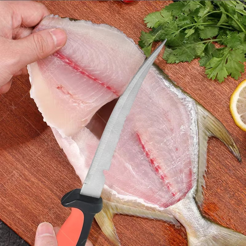WXCOO Fischfiletmesser aus Edelstahl als ultrascharfes Ausbeinmesser und Mehrzweck-Fleischbeil für Sushi und Obst - Bild 5
