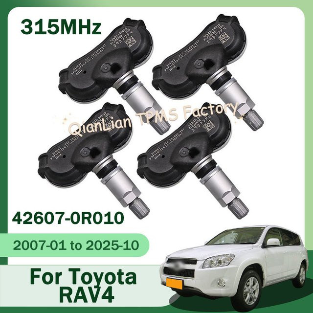 GANGLE TPMS Reifendruckkontrollsystem Reifensensor 315MHz für Toyota RAV4 Highlander, Schwarz - Bild 1