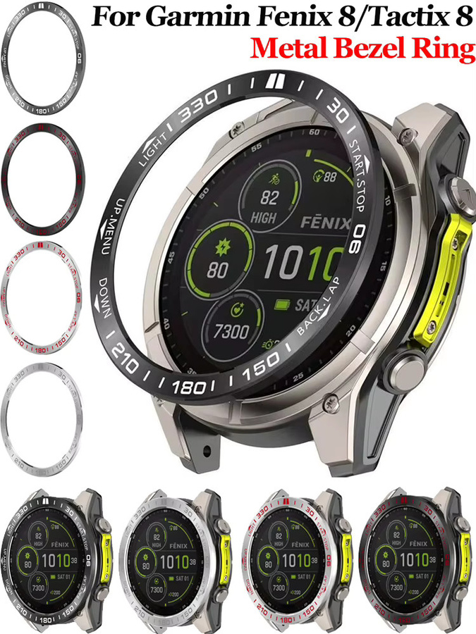 Metallrahmenring für Garmin Fenix 8, Edelstahl, Silber, Unisex - Bild 7