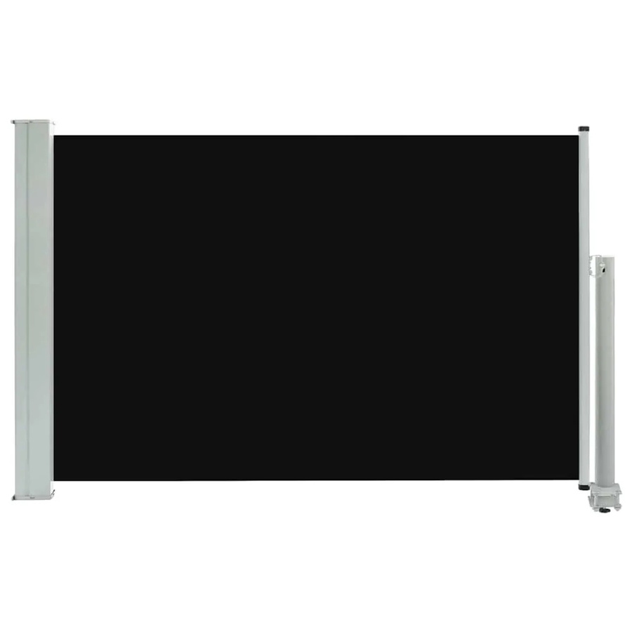 Furnicato Ausziehbare Seitenmarkise aus Polyester mit Stahlrahmen, Farbe: Schwarz, Breite: 60 cm, Länge: 300 cm - Bild 2