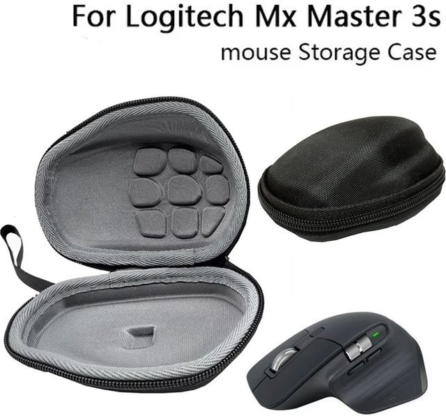Stoßfeste EVA Hard Case Reise-Tragetasche für Logitech MX Master 3S Zubehör in Schwarz - Bild 1