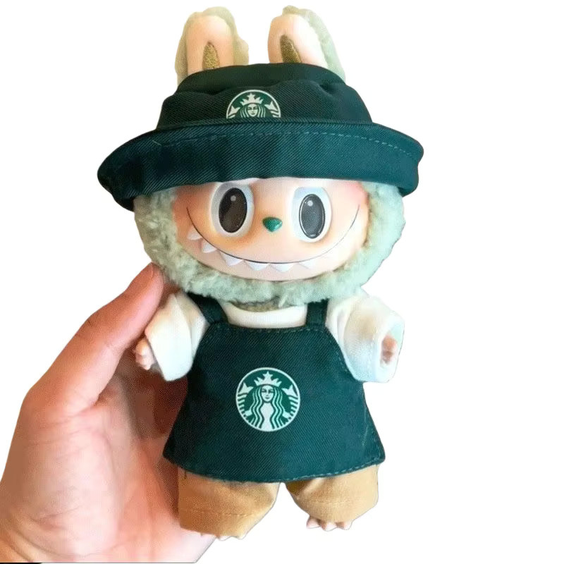 MEOD Labubu Puppe Kleidung Mode Kaffee Arbeitskleidung Set, Zubehör - Bild 4