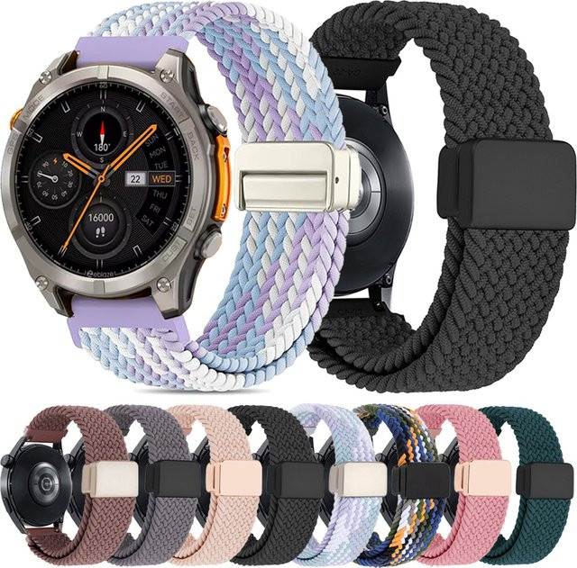 Zeblaze Uhrenarmband Nylon, geflochten, 22 mm, Bunt, Unisex - Bild 1