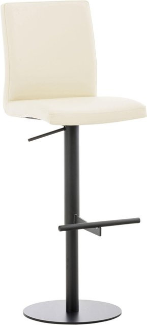 TPFLiving Barhocker Cathy mit schwarzem Gestell und Kunstleder in Creme und Beige - Bild 1
