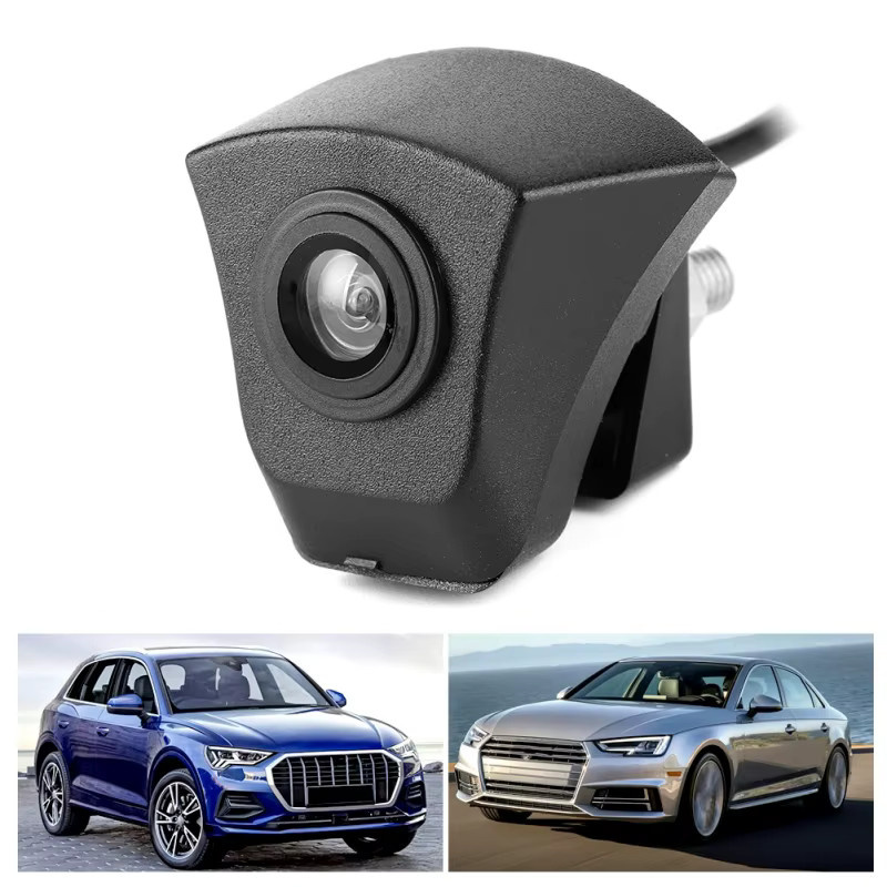 EBTOOLS CCD Frontkamera mit eingebautem Logo, wasserdicht mit Nachtsicht-Monitor, passend für Audi A4 A5 A6 A7 A8 Q3 Q5 Q7, Schwarz - Bild 6