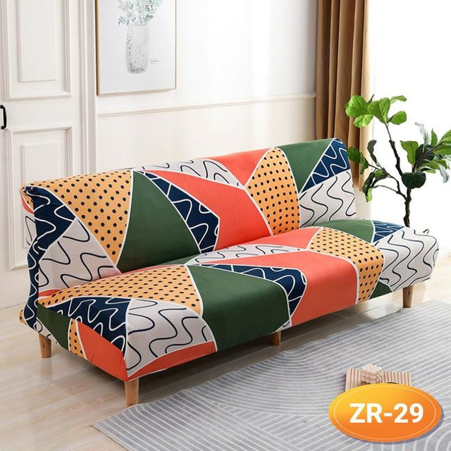 WEN-july Elastischer Sofa-Bettbezug ohne Armlehne in Multicolour mit Grafikdesign, Breite: 200 cm - Bild 1