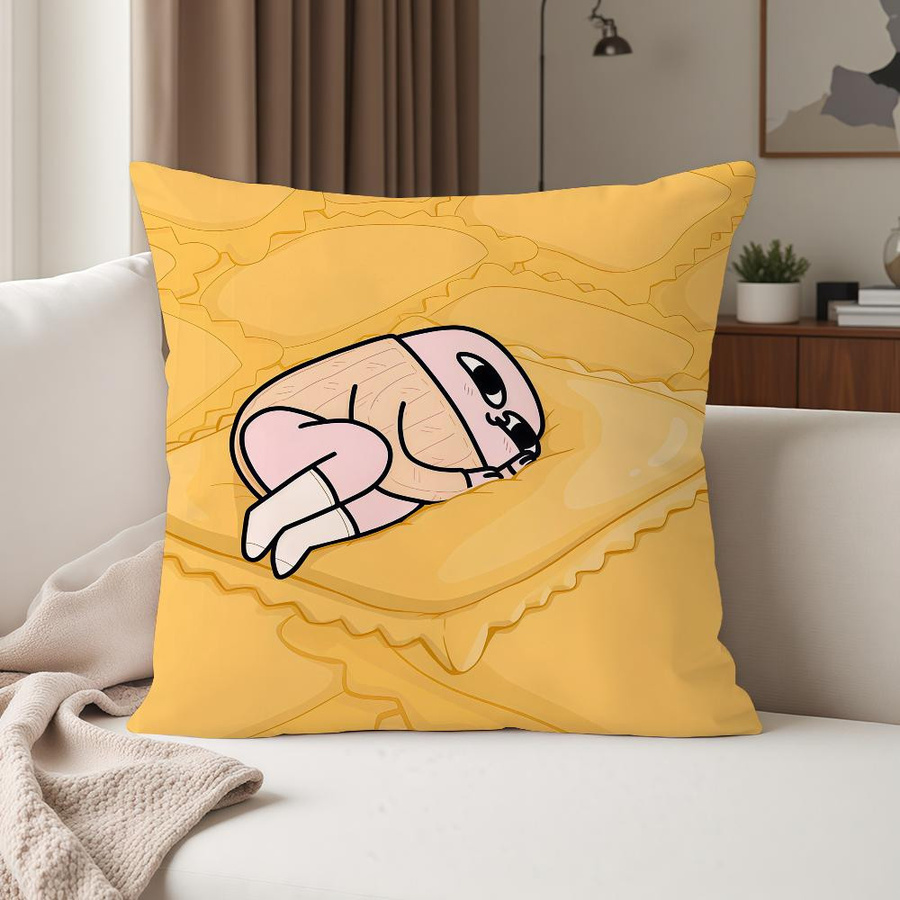 Niedliche K-Ketnipz Kissenhülle im Cartoon-Design für Schlafzimmer, Wohnzimmer und Auto, Material Peach Skin, B/H: 18 x 18 cm - Bild 3
