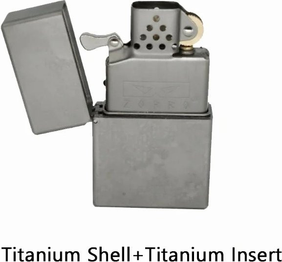 Zorro EDC Feuerzeug aus Titanlegierung mit reinem Titan-Innenfutter in Silber - Bild 1