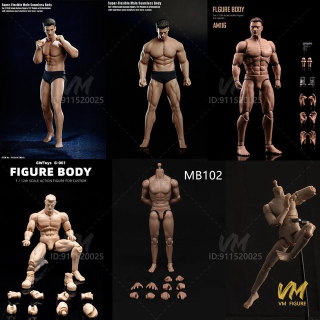 MAK Muskel Männlich Super Flexible Körper Mit Kopf Action Figur Modell Joint Körper, Puppen Spielzeug - Bild 1