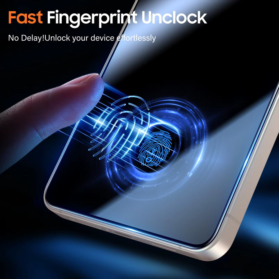 2 Stück Anti-Spy Sichtschutz-Panzerglas für Samsung Galaxy S26 S25 Ultra S24 S23 FE S22 Plus mit Fingerabdruck-Entsperrung - Bild 3