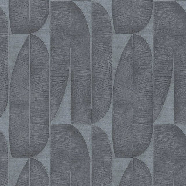 PROFHOME Grafik Tapete Design Matt in Grau und Anthrazit, geometrisches Abstract-Muster, Vlies-Tapete, Breite: 0,53 m, Länge: 10,05 m - Bild 1