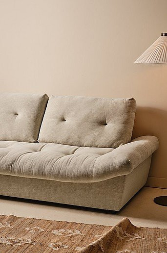LABENNE Loungesofa 3-Sitzer Jotex in Beige mit Stoffbezug, Breite: 224 cm, Höhe: 86 cm, Tiefe: 100 cm - Bild 1