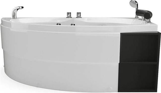 Vente-unique Whirlpoolbadewanne Luana Eckbadewanne Weiß 150 cm - Bild 1