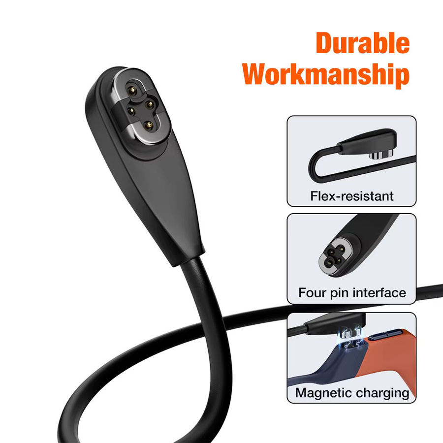 Magnetisches USB-C-Ladekabel für SHOKZ OpenSwim Pro S710 in Schwarz - Bild 5