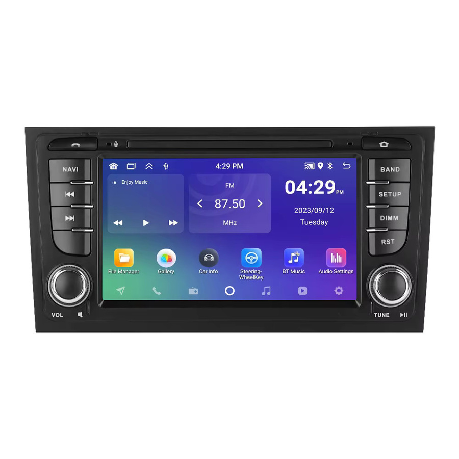 NAVIFANS Android 15 Autoradio mit 64G Speicher für Audi A6 S6 RS6 Allroad C5 1997-2004 in Schwarz mit Carplay und intelligentem Multimedia-Audiosystem - Bild 5
