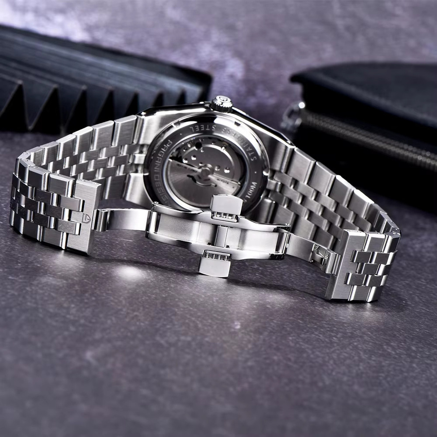 PAGANI DESIGN Armbanduhr Automatik, Edelstahl, Schwarz, Herren - Bild 5