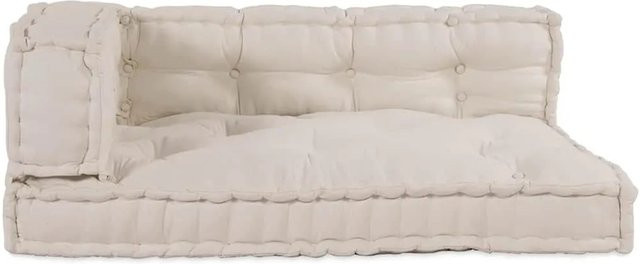 vidaXL Palettensofa Kissen Set aus Stoff in Beige, 3 Stück, B/T/H: 120 x 80 x 34 cm - Bild 1