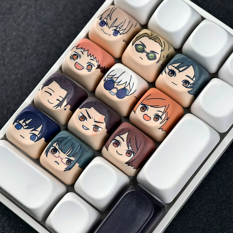 MAIMOOO Jujutsu Kaisen Tastenkappen im MOA-Profil, 11er Set, PBT Material, bunte Anime-Charakter Tastenkappen für deine mechanische Tastatur - Bild 6