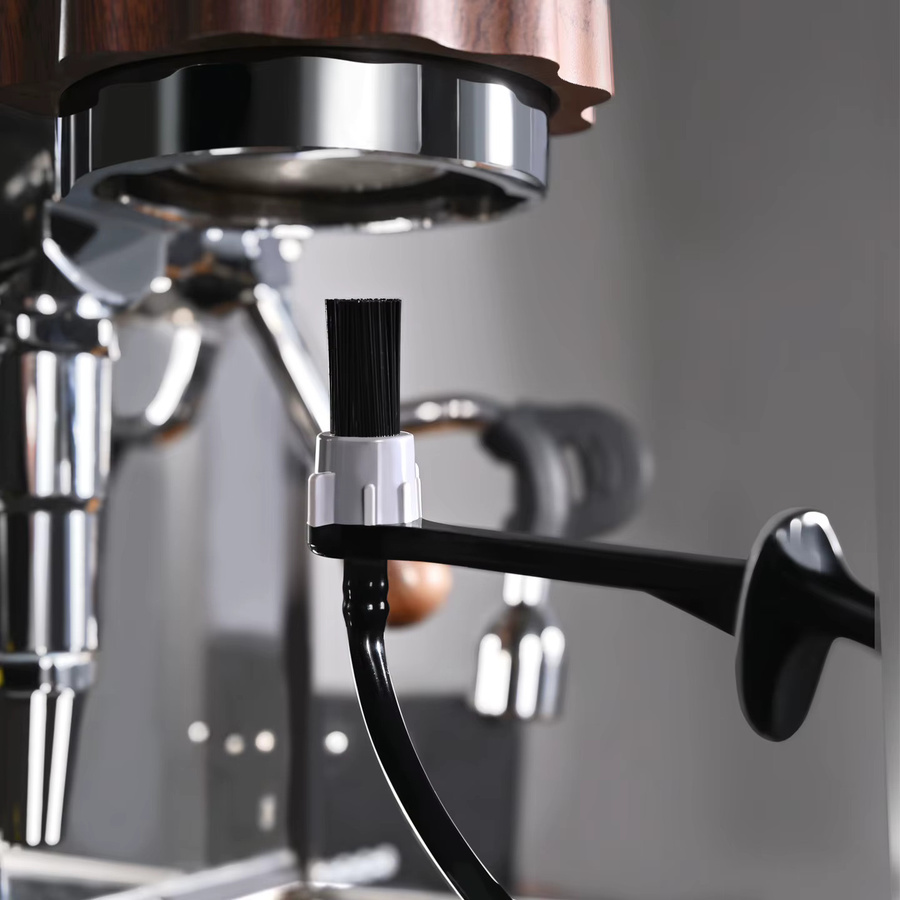 Kacacao Reinigungsbürste für Kaffeemaschinen mit PBT-Borsten und PP-Griff in Schwarz - Bild 3