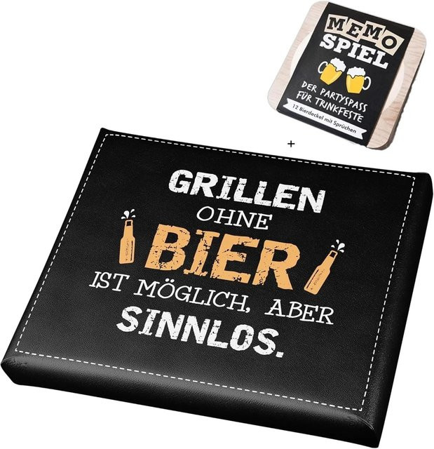 CULT at home Sitzauflage für Bierkasten mit Memospiel in Schwarz, B: 44 cm, T: 34 cm - Bild 1