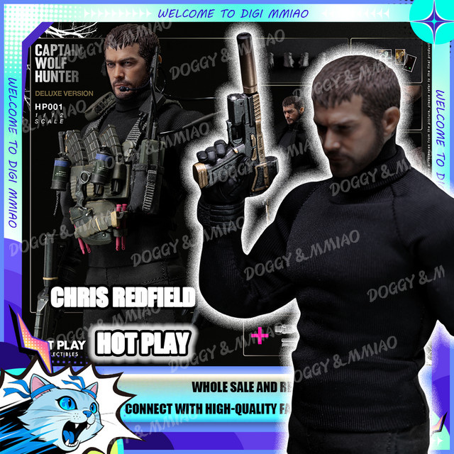 HOT PLAY Resident Evil, Captain Wolf Hunter Chris Redfield, Actionfigur, 1/12 - Bild 1