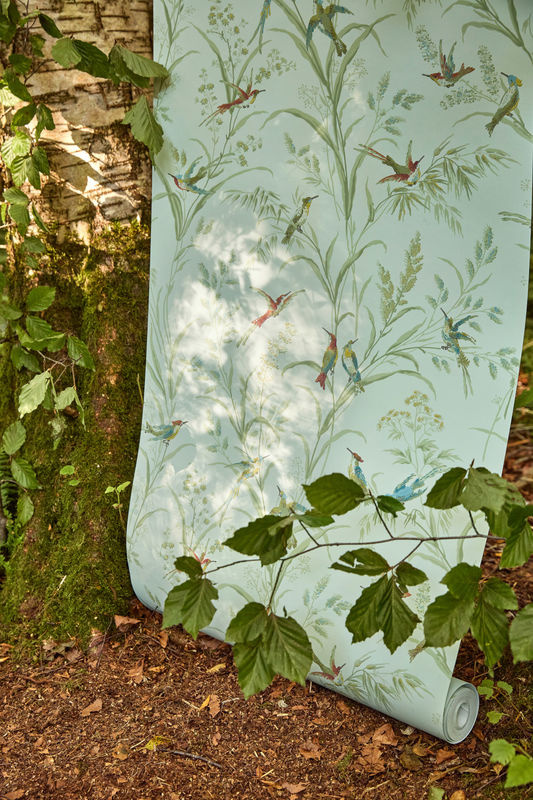 Sanderson Tapete Tuileries mit floralem Naturmotiv in Sage und Multicolour aus Vlies - Bild 3