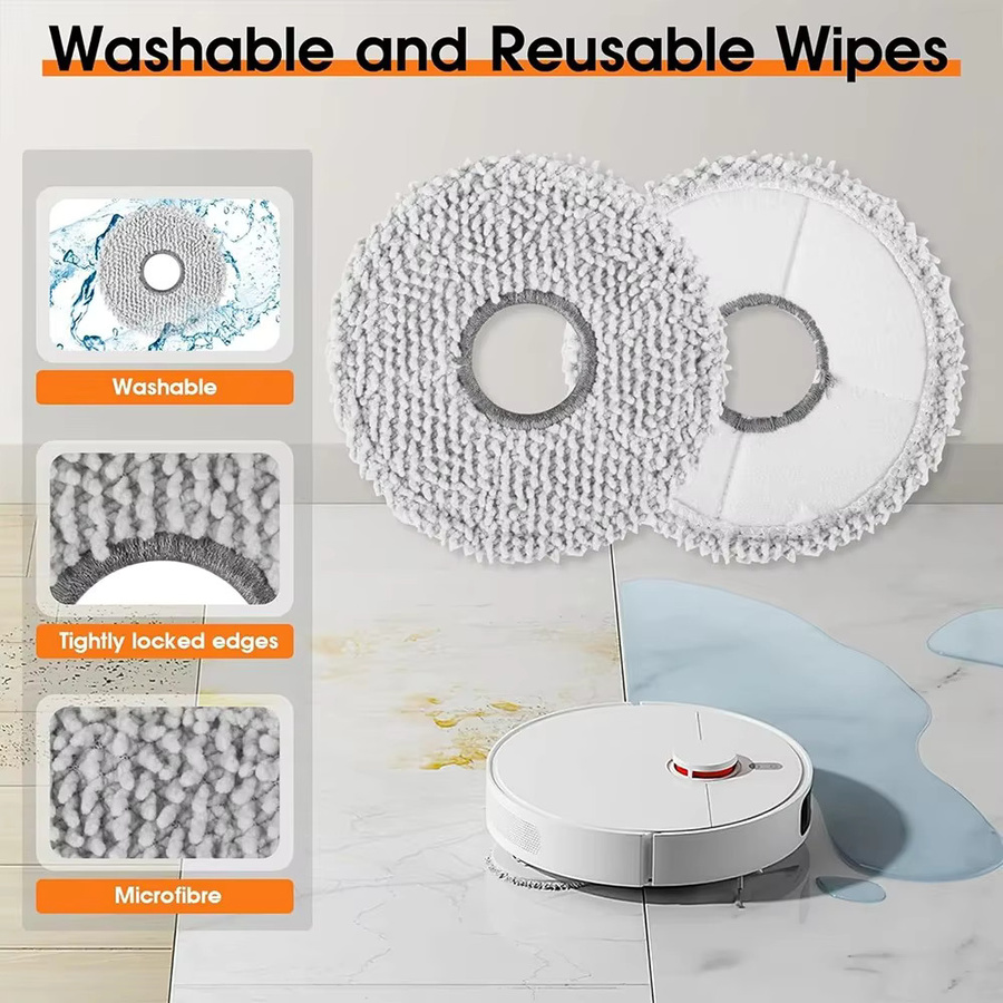 Dreame Ersatzteil-Set für L10s Pro Ultra Heat, X30 Ultra und X30 Pro Roboter Staubsauger mit Hauptbürste, Pinsel, Filter, Mopp und Staubbeuteln - Bild 3