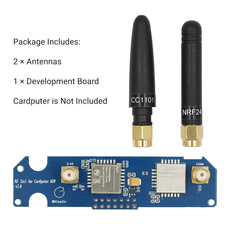 CJSD 2-in-1 RF-Modul für M5Stack Cardputer mit NRF24 und CC1101 Dualband-Board für verbesserte Antennenstabilität bei 2,4 GHz und 433 MHz Signalen in Blau - Bild 2