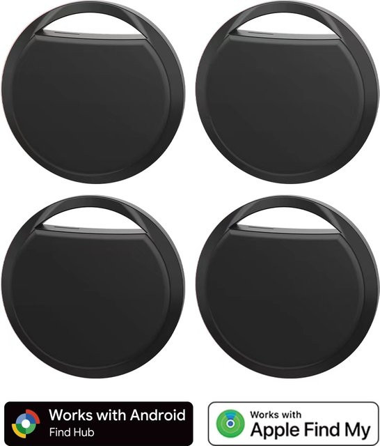 HIMOJO Dual-System Smart Tracker in Schwarz für Apple Find My und Google Find My Device zur Ortung mit iPhone, Pixel und Xiaomi - Bild 1
