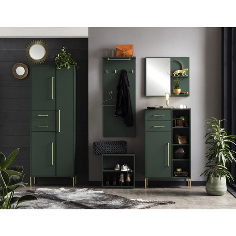 Schildmeyer Hochschrank Kent in Grün mit Soft-Close-Türen und Innenschubladen, B/H/T: 67,1 x 184,3 x 33,1 cm - Bild 4