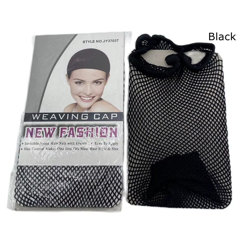 Schwarze elastische Perückenkappen, 4 Stück, Unisex - Bild 2