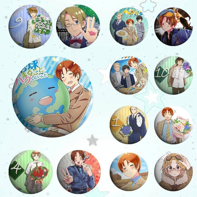 Kayou Brosche Metall, Anime H-Hetalia Welt Sterne Abzeichen - Bild 1