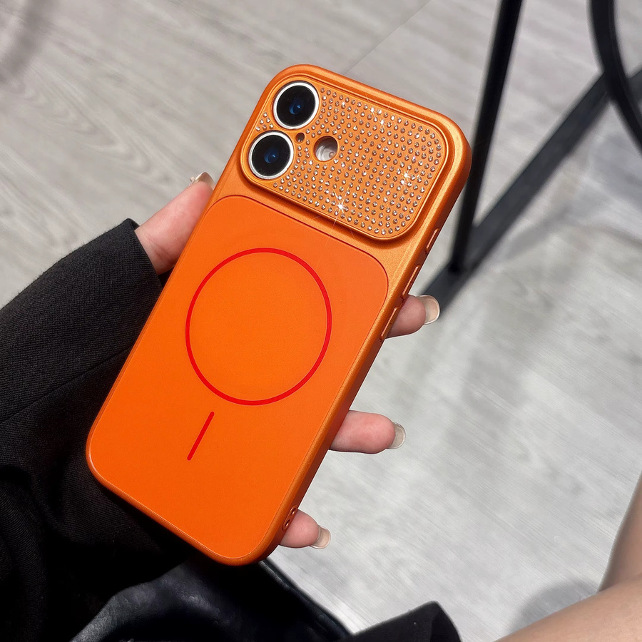 RPKKS Wasserdiamant Handyhülle mit MagSafe Magnet und Kameraschutz für iPhone 13 bis iPhone 17 Pro Max in Blau - Bild 2
