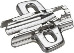 Hettich Möbel-Kreuzmontageplatte 9075006 aus Stahl, vernickelt, Silber - Bild 1