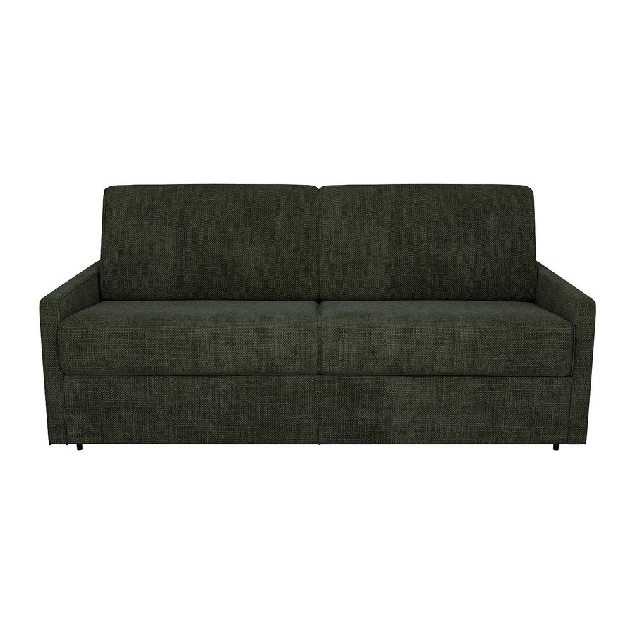 Vente-unique Schlafsofa Calife in Tannengrün mit Stoffbezug und abnehmbaren Bezügen, Breite: 150 cm - Bild 2