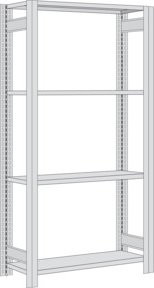 Regalwerk BERT Standard-Lagerregal aus Stahlblech, grau, H x B x T: 200 x 87,5 x 50 cm - Bild 1