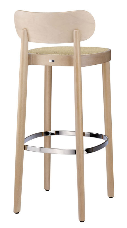 Thonet Barhocker 118 H Ht aus Buche mit Rohrgeflecht in Braun - Bild 2