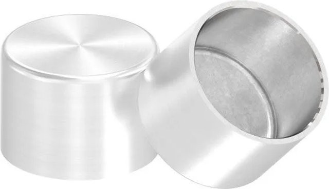 FeNau Endkappe aus V2A Edelstahl für Stecksysteme, Farbe Silber, gebürstet, für Rohr Ø 42,4 x 2,0 mm - Bild 1