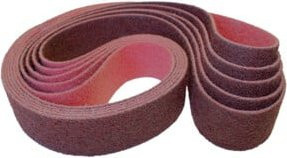 VSM Schleifband aus Vlies und Nylon mit Korund für Metall und Lack, Körnung K240, Farbe Rot, Breite: 1,2 cm, Länge: 52 cm - Bild 1