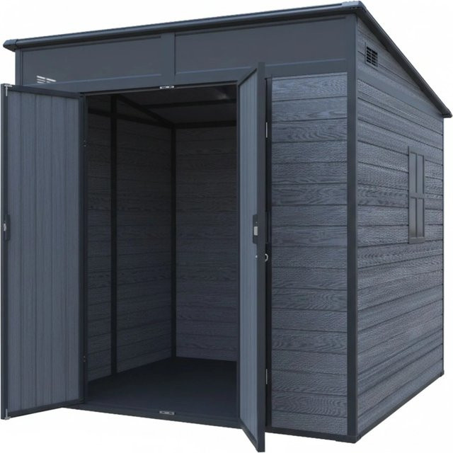 Osoltus Penta Gartenhaus aus Kunststoff in Grau und Schwarz mit 4,4 m² Grundfläche, B/T/H: 215 x 206 x 204 cm - Bild 1