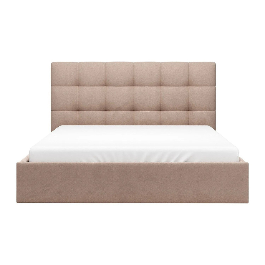 Mirdal Bett mit Bettkasten in Beige, B/T: 160 x 200 cm - Bild 2