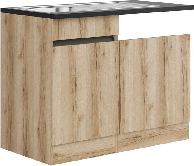 Optifit Spülenunterschrank Kaya290 mit Einbauspüle in WildEiche, B/T/H: 110 x 60 x 88 cm - Bild 1