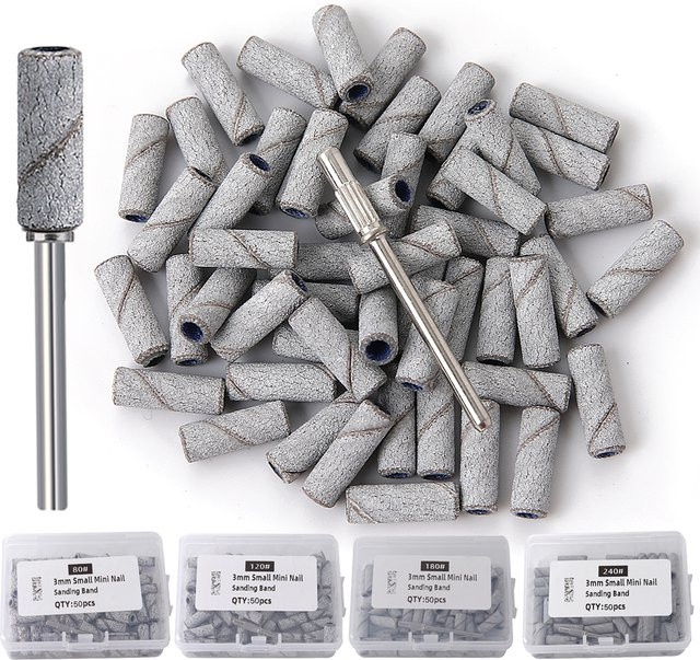 TFSCLOIN Nagelschleifbänder Set, 3mm, Körnung 80/120/180/240 - Bild 1