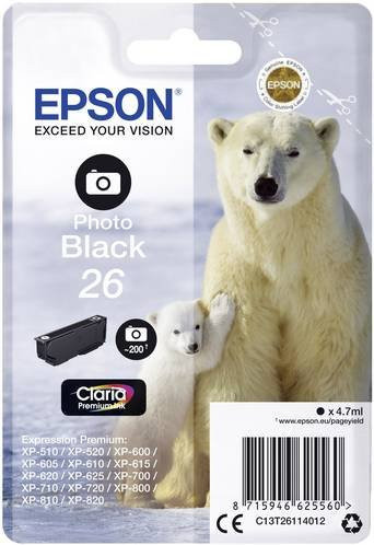 Epson Original Photo Druckerpatrone T2611 Schwarz - Bild 1