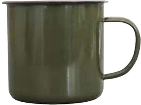 Vintage Emaille Tasse mit Henkel in Grün, Hitzebeständiger Retro Trinkbecher für Tee, Milch, Wasser oder Kaffee von Zhuiyucq, Füllmenge: 120 ml, 240 ml, 350 ml oder 500 ml - Bild 1