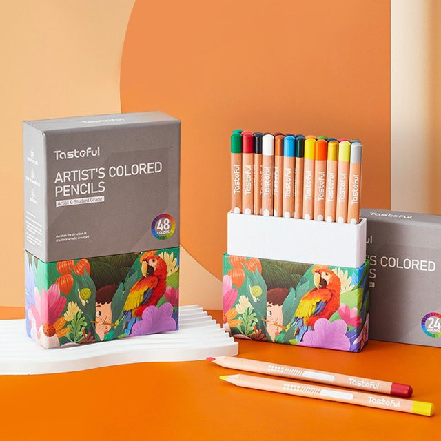 OBOS Buntstifte mit dreieckiger Form und weichem Kern für Profis, 48 Farben, Multicolour - Bild 1