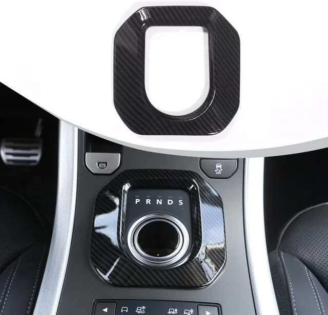 Suetlcoity Carbon Faser Center Konsole Getriebe Shift Panel Rahmen Abdeckung für Land Rover Range Rover Evoque 2014-2017 in Schwarz - Bild 1